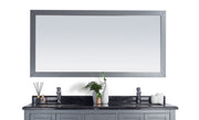 Laviva 313FF-6030G Sterling 60" Grey mirror, front view hung above a vanity