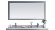 Laviva 313FF-6030MG Sterling 60" Maple Grey mirror, front view hung above a vanity
