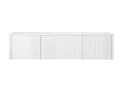 Laviva 313LGN-60CAW-MW Legno 60" Alabaster White vanity with Matte White solid surface top, front view on a white background