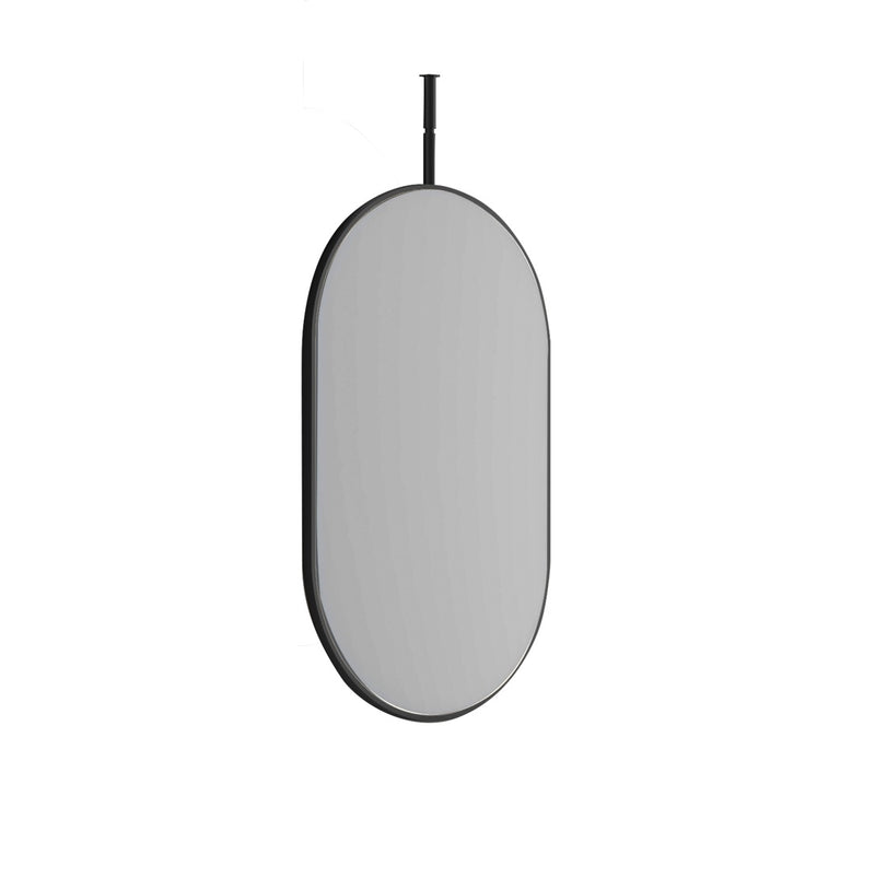 Laviva 313MFCPL-2440MB Hanging Pill 24" x 40" Matte Black mirror, front view on a white background