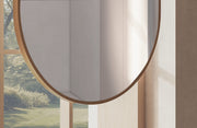 Laviva 313MFCPL-2440SB Hanging Pill 24" x 40" Satin Brass mirror, frame bottom close-up