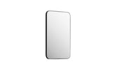 Laviva 313MFLAT-2436MB Latitude 24" x 36" Matte Black mirror, angled view on a white background