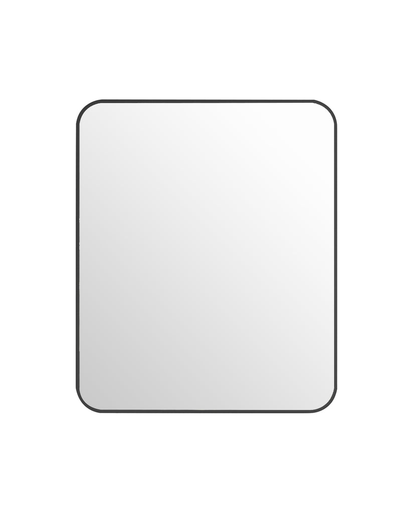 Laviva 313MFLAT-3036MB Latitude 30" x 36" Matte Black mirror, front view on a white background