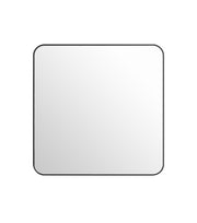 Laviva 313MFLAT-3636MB Latitude 36" x 36" Matte Black mirror, front view on a white background