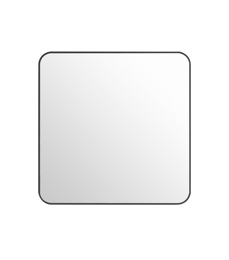 Laviva 313MFLAT-3636MB Latitude 36" x 36" Matte Black mirror, front view on a white background