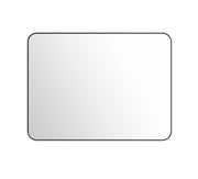 Laviva 313MFLAT-4836MB Latitude 48" x 36" Matte Black mirror, front view on a white background