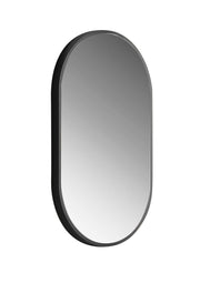 Laviva 313MFPIL-1832MB Pill 18" x 32" Matte Black mirror, angled view on a white background