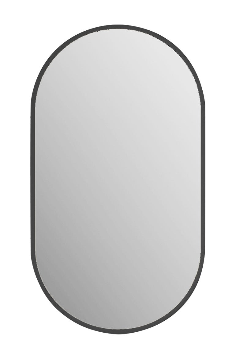 Laviva 313MFPIL-1832MB Pill 18" x 32" Matte Black mirror, front view on a white background