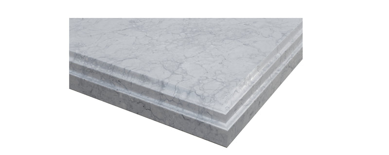 Laviva 313SQ1H-48-WC Forever 48" White marble countertop, countertop edge profile