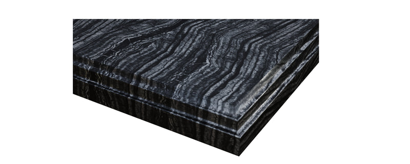 Laviva 313SQ1H-60-BW Forever 60" Black Wood marble countertop, countertop edge profile