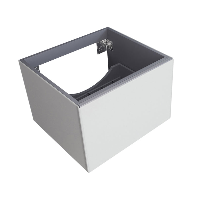 Laviva 313VTR-24CW Vitri 24" Cloud White vanity cabinet, angled view on a white background
