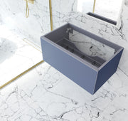 Laviva 313VTR-36NB Vitri 36" Nautical Blue vanity cabinet, installed in a bathroom