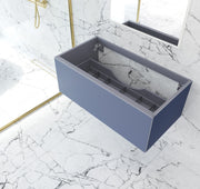 Laviva 313VTR-42NB Vitri 42" Nautical Blue vanity cabinet, installed in a bathroom