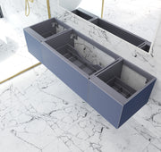 Laviva 313VTR-72CNB Vitri 72" Nautical Blue vanity cabinet, installed in a bathroom