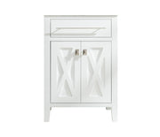 Laviva 313YG319-24W Wimbledon 24" White vanity cabinet, front view on a white background
