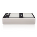 Tramex SKIPPER 5 Calibration Check Box - CALBOXSMM5 A rectangular calibration check box with a textured surface, featuring a transparent window to display a digital reading, designed for moisture measurement accuracy.