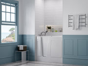MediTub 2646LWD walk-in tub in a bathroom, room view from the front