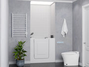 MediTub 2739LWD walk-in tub in a bathroom, room view from the front