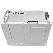 MediTub 2753WILWD walk-in tub in white, front product view with the door closed