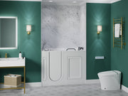 MediTub 2753WILWD walk-in tub in white, installed in a bathroom, room view