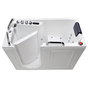 MediTub 2753WILWD walk-in tub in white, product view with the door open