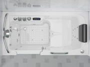 MediTub 2753WILWD walk-in tub in white, top view of the jets, seat and controls