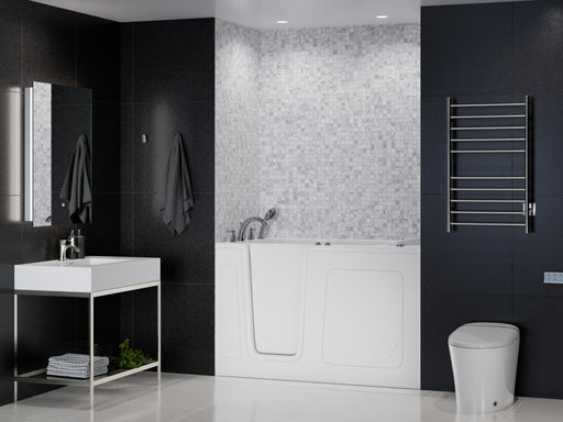 MediTub 3260LWH walk-in tub in a bathroom, room view from the front