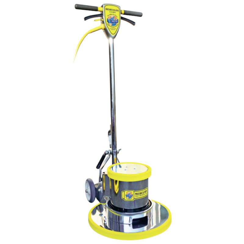 mercury hercules super heavy duty floor machine h 19e 19 apron 1 5 hp motor 175 rpm brush speed.