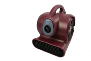 Minuteman A3SM mini air mover in burgundy with speed dial and carry handle, front three-quarter view