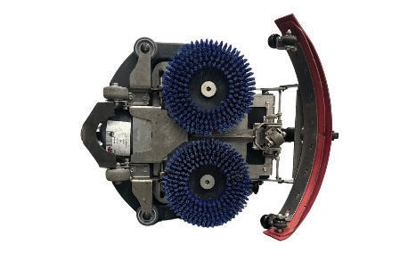 Twin brushes under a compact head