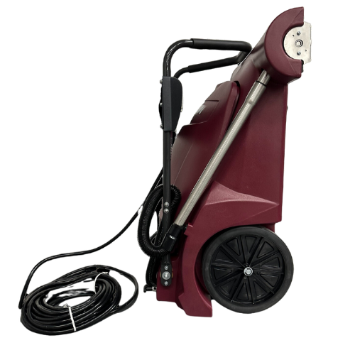 Minuteman MPV-31 tilted back on its wheels, side view with cord