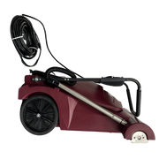 Minuteman MPV-31 side view with the handle folded down and the power cord coiled on top, on white