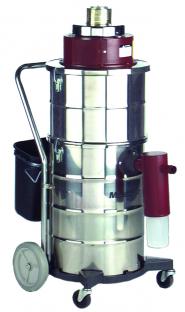 Minuteman Mercury Recovery Vacuum System 15 gal stainless steel modular tank with stacked filter stages and push handle