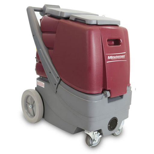 Minuteman Rush R100C portable carpet extractor, front three-quarter view