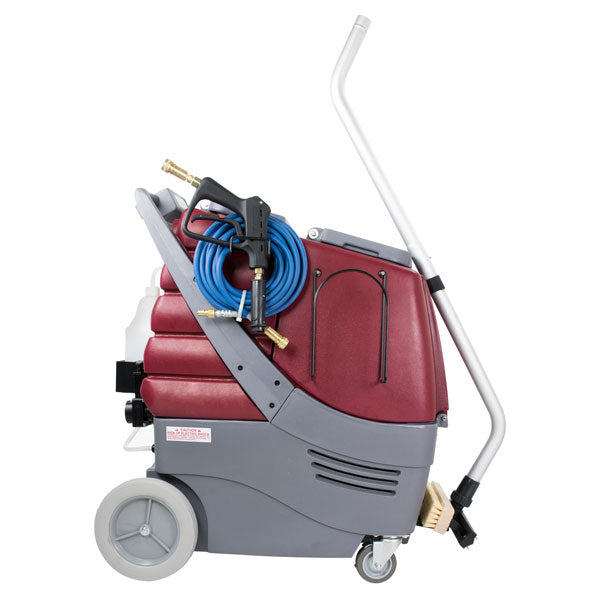 Pressure spray, then vacuum recovery