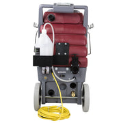 Minuteman Total Restroom System rear view with soap and rinse selector, chemical feed and power cord (chemical jug sold separately)