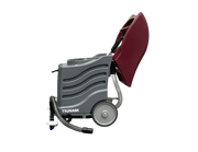Minuteman Tsunami wet vac side view with the hood lifted to show the tank