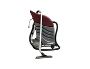 Minuteman Tsunami wet/dry vac (T16WD) set up for dry pickup, three-quarter view with hose, wand and floor brush on white