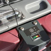 Minuteman X17 brush pressure gauge on the control panel, close-up