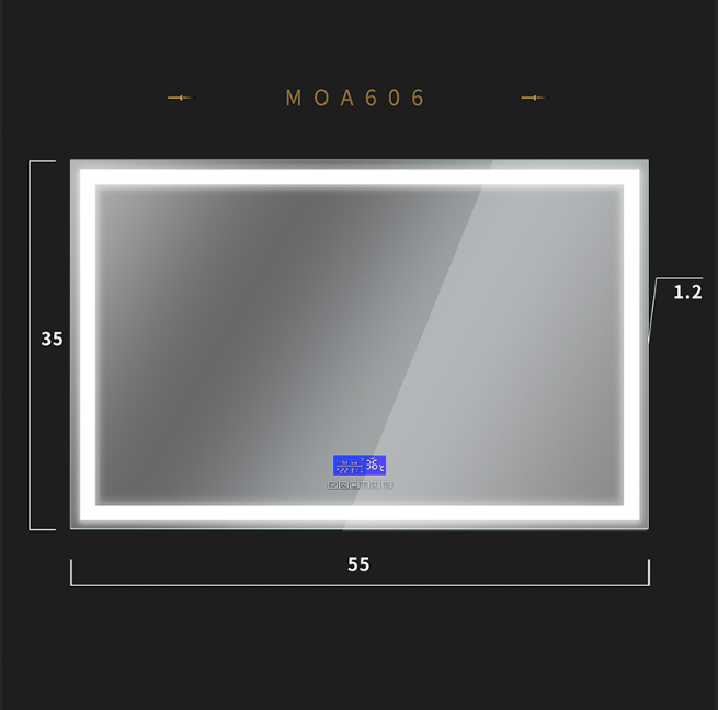 Florence Modern Backlit LED Bathroom Mirror