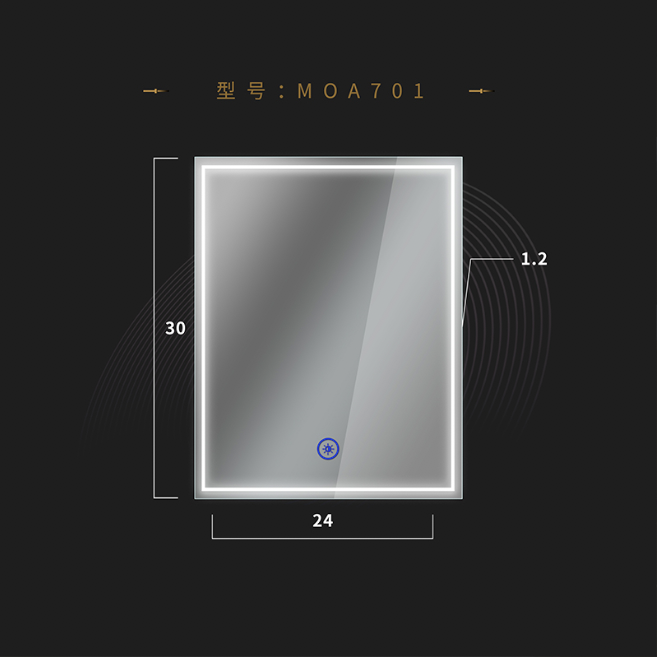 Francisco Frameless LED Mirror