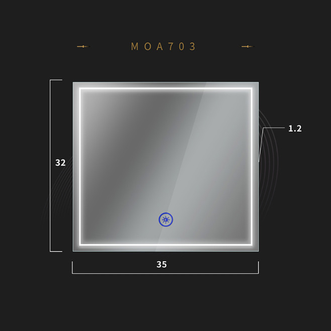 Francisco Frameless LED Mirror