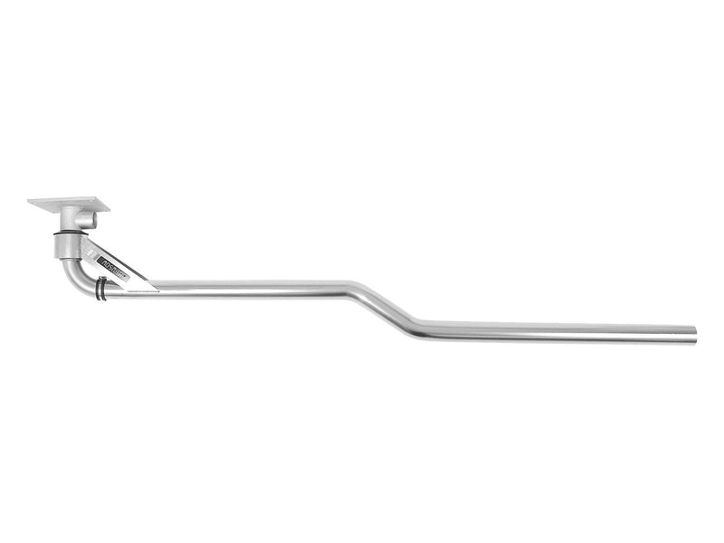 Mosmatic ceiling air boom with offset stainless tube, ceiling plate and outlet elbow