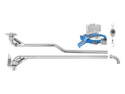 Mosmatic Dry package parts: ceiling air boom at top, wall air boom at bottom, dryer, hose, air gun and pulley