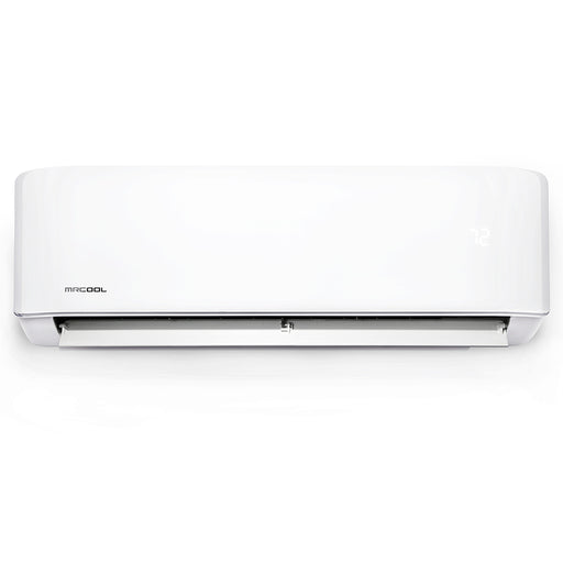 MRCOOL Advantage 5th Gen wall-mount air handler, front view with the air louver open
