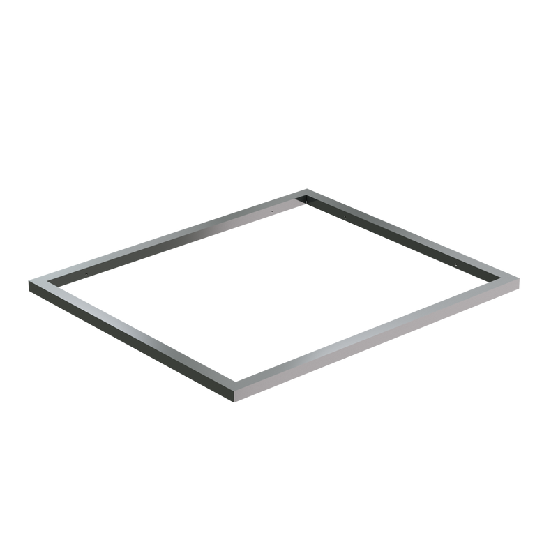 MRCOOL 24.5 inch cased coil flange, wide sheet metal frame from above