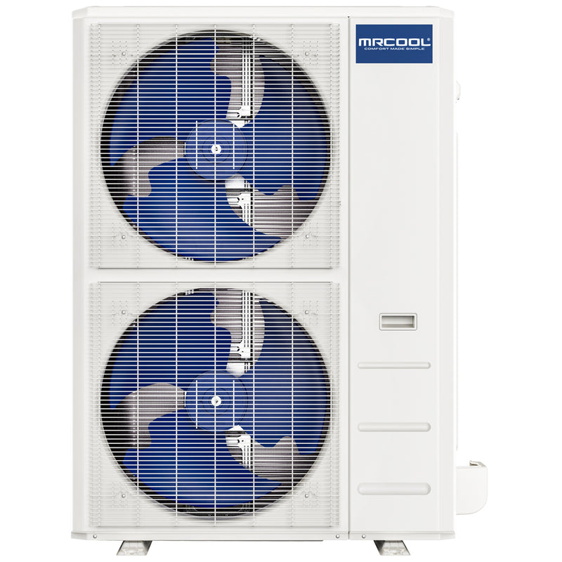 MRCOOL Central Ducted Hyper Heat 60,000 BTU condenser, twin-fan front view