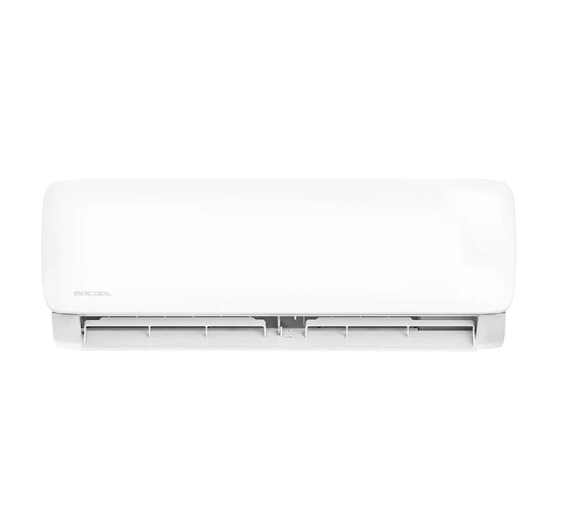MRCOOL DIY Easy Pro 5th Gen white wall air handler, front view with the louver closed
