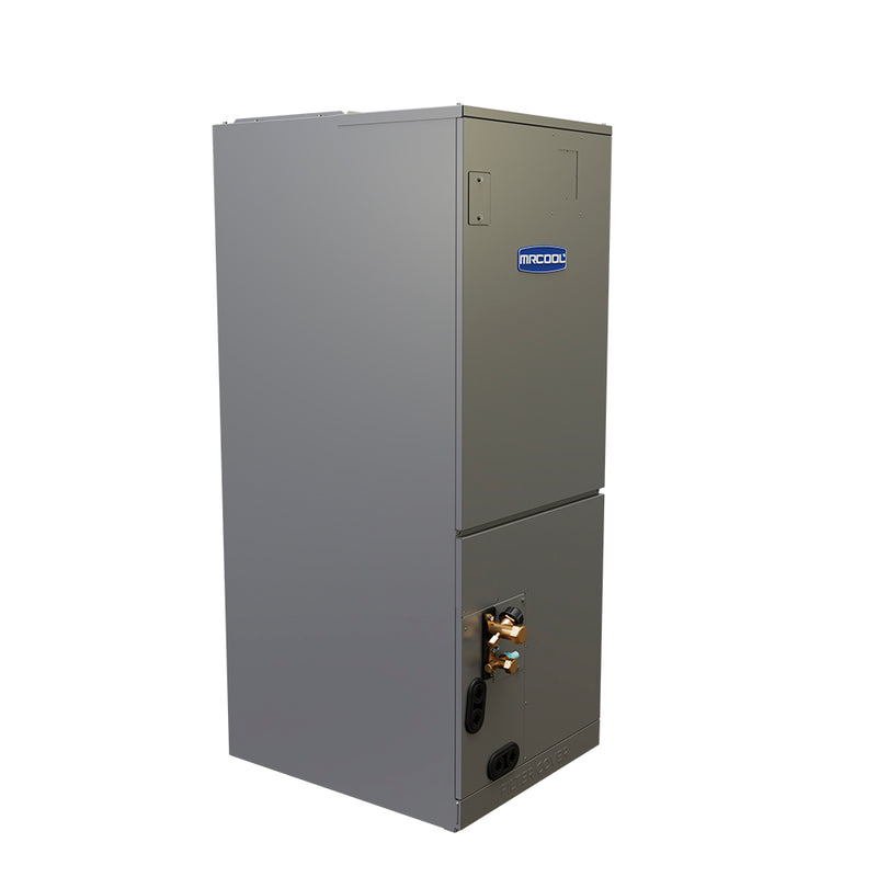 MRCOOL DIY Hybrid air handler seen from the side and rear