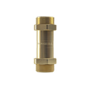 Brass-colored MRCOOL DIY coupler for the 3/8" x 5/8" kit
